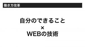 自分にできることと掛け合わせる